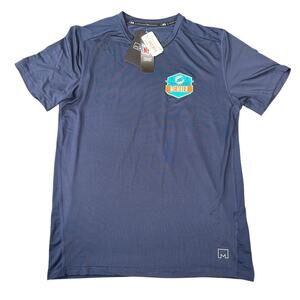 MSX by Michael Strahan Men's NFL Miami Marlins Short Sleeve Navy T Shirt Size M